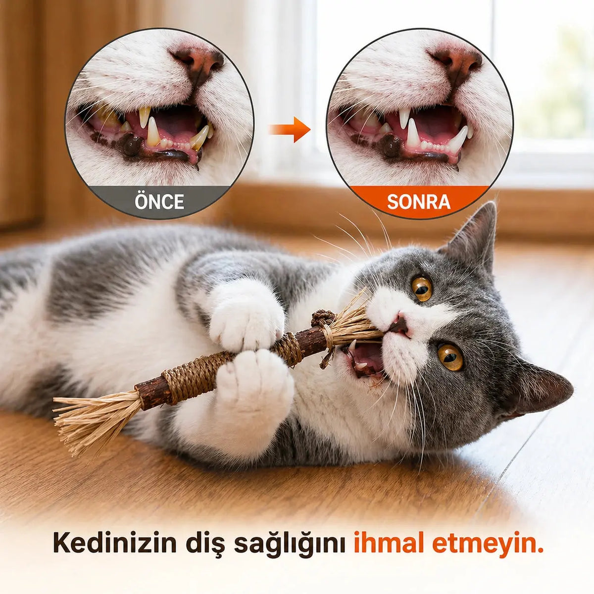 Miyavko™ Doğal Matatabi Çiğneme Çubuğu Miyavko